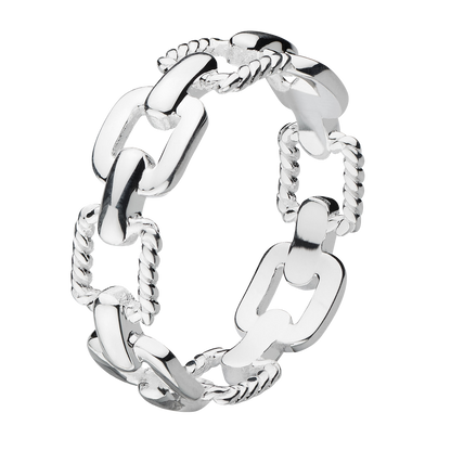 Silver Chain Link Ring