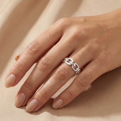 Silver Chain Link Ring