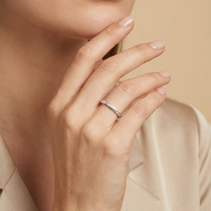 Silver Round Octagonal Ring
