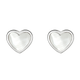 Spectrum Dinky White Mother of Pearl Heart Stud Earrings
