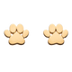 Gold Plated Small Paw Print Stud Earrings