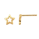 Golden Gold Plate Petite Open Star Stud Earrings