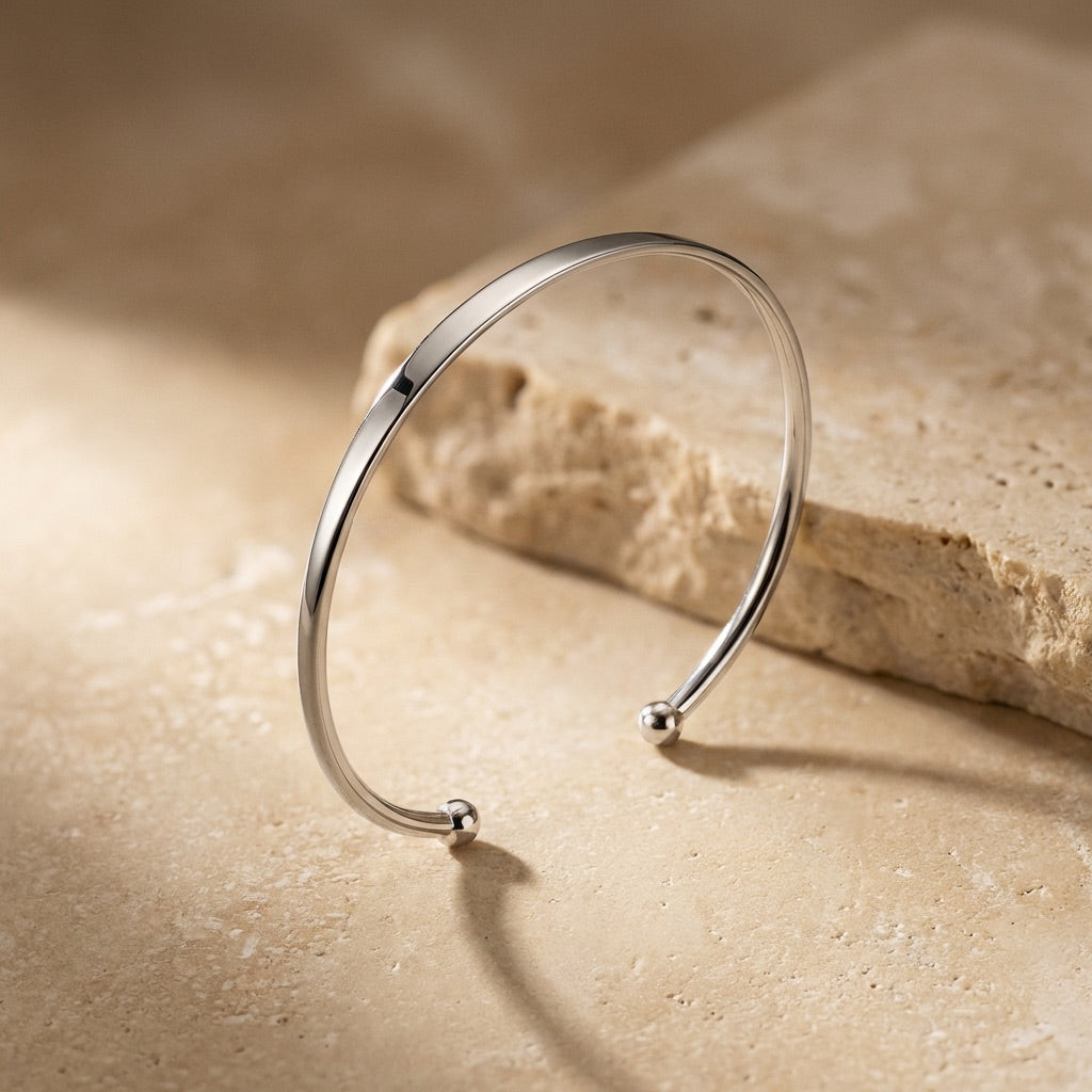Plain-Open-Torque-Ball-Bangle