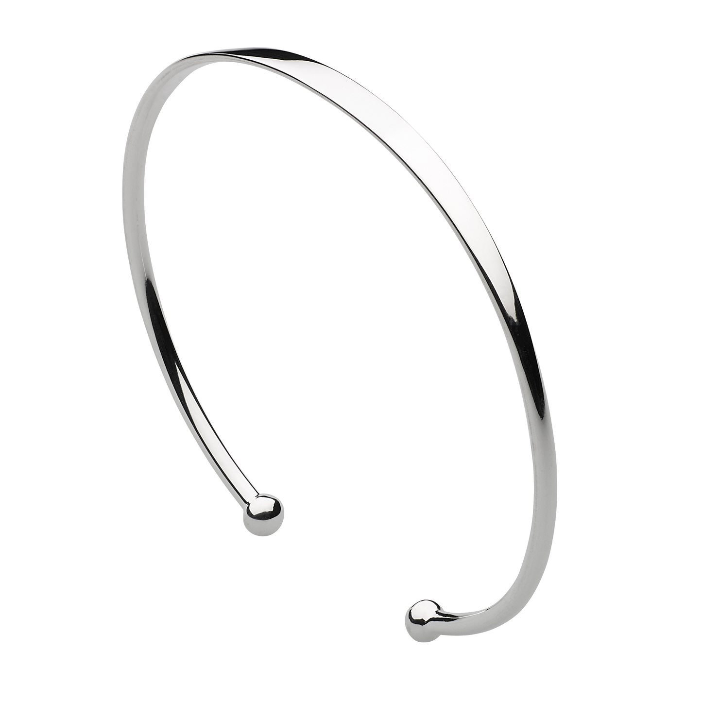 Plain Open Torque Ball Bangle