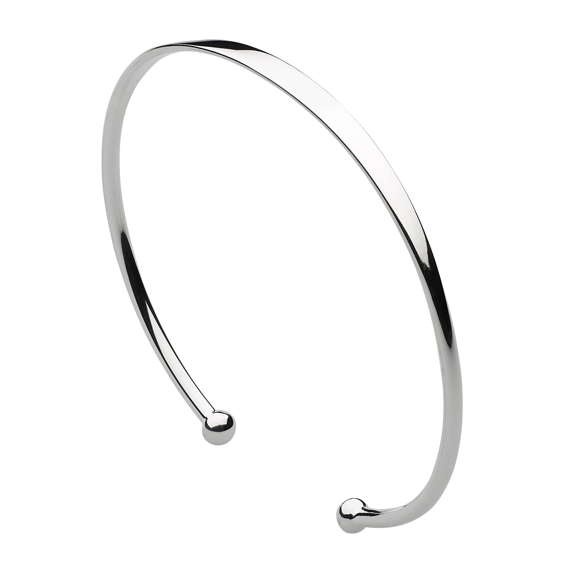 Plain Open Torque Ball Bangle