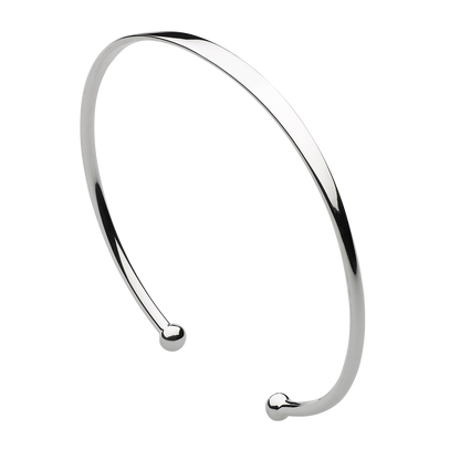 Plain Open Torque Ball Bangle
