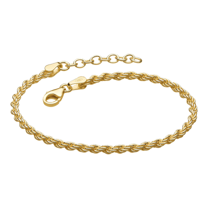 Golden Gold Plate Rope Twist Bracelet