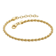 Golden Gold Plate Rope Twist Bracelet