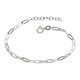 Paperclip Link Chain Silver Bracelet