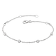 Silver Cubic Zirconia Scattered Chain Bracelet