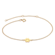 Gold Plate Paw Print 8" Bracelet