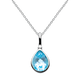 Spectrum Blue Topaz Tear Drop Pendant