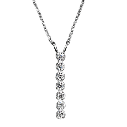 Cubic Zirconia Bar Necklet