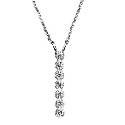 Cubic Zirconia Bar Necklet