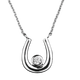 Cubic Zirconia Horseshoe Silver Necklet