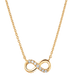 Cubic Zirconia Gold Plate Infinity 16" Necklet