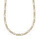 Golden Gold Plate Figaro Chain 18" Necklace