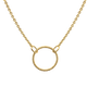 Golden Open Circle Rope Twist 18" Necklet