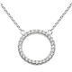 Cubic Zirconia Open Circle Necklace