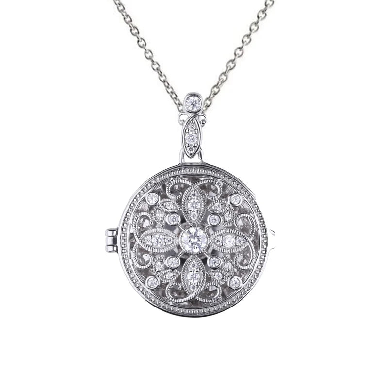 Round Medallion Filigree Locket