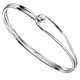 Oval Bangle with Feature Ball Clasp