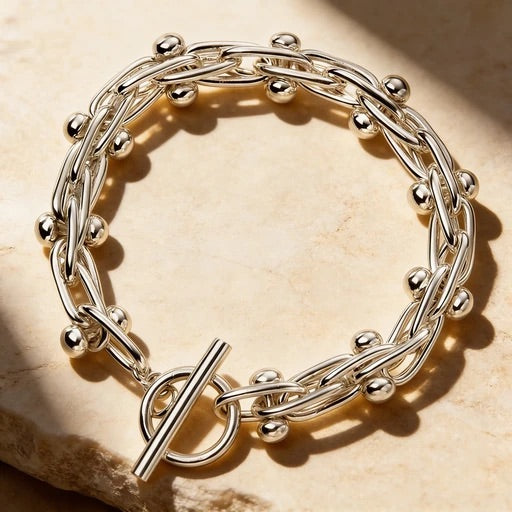 Mexican Style Ball and Bar Bracelet