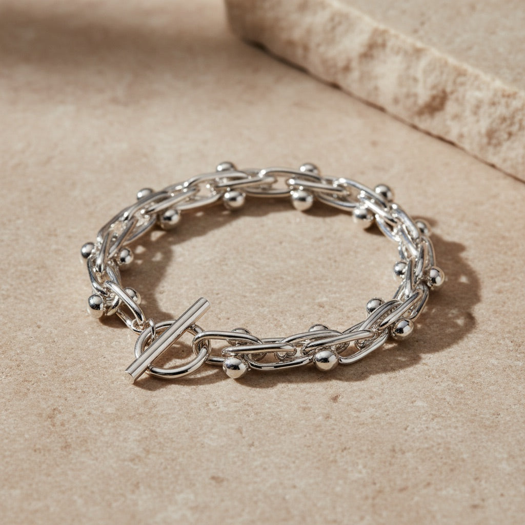Mexican Style Ball and Bar Bracelet