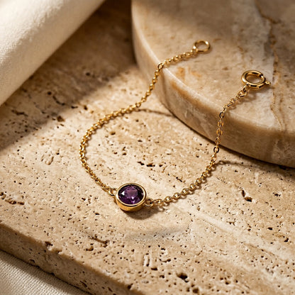 Amethyst Crystal February Birthstone Bracelet