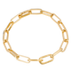 Long Link Charm Carrier Gold Bracelet