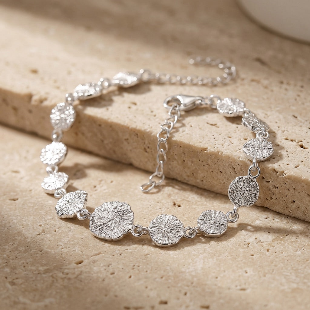 Spray Textured Discs Bracelet
