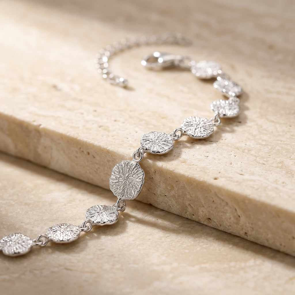 Spray Textured Discs Bracelet