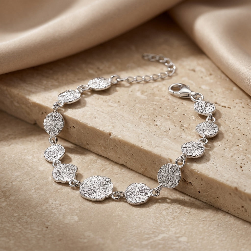 Spray Textured Discs Bracelet