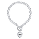 Puff Heart T-Bar Chain Bracelet