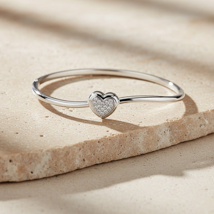 Hinged Heart Bangle
