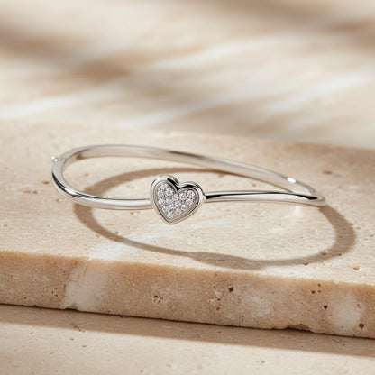 Hinged Heart Bangle