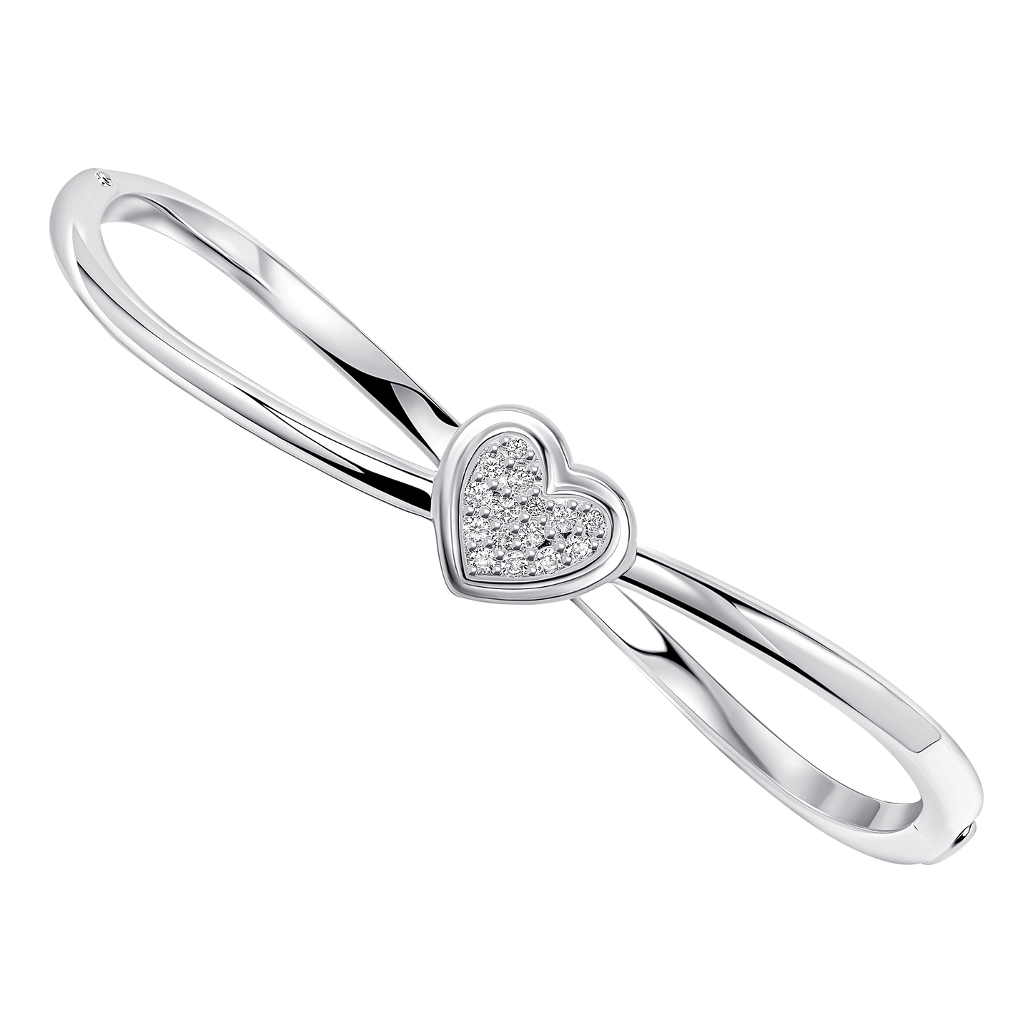 Hinged Heart Bangle