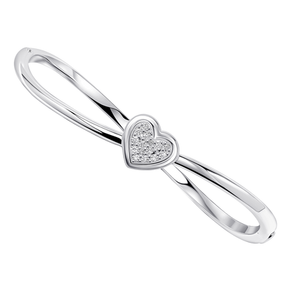 Hinged Heart Bangle