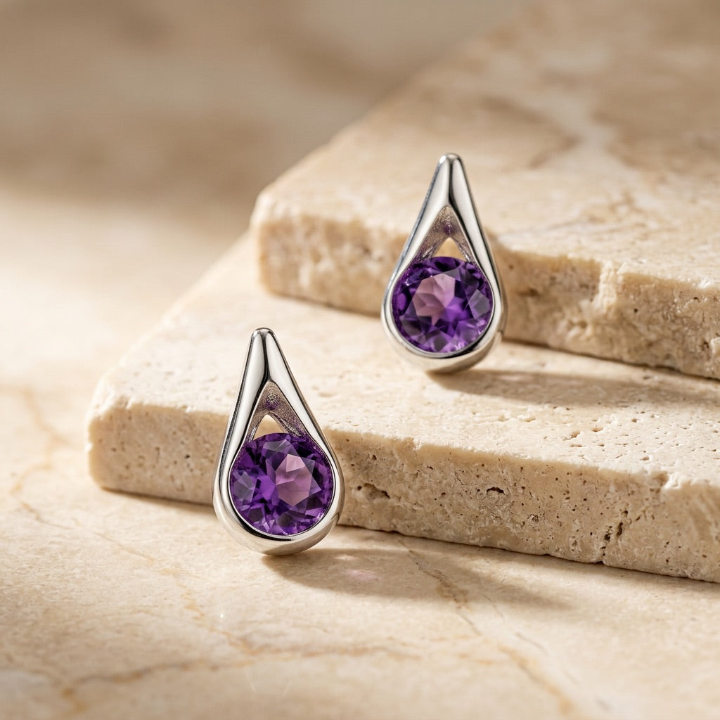Teardrop Stud Earrings