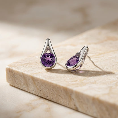 Teardrop Stud Earrings
