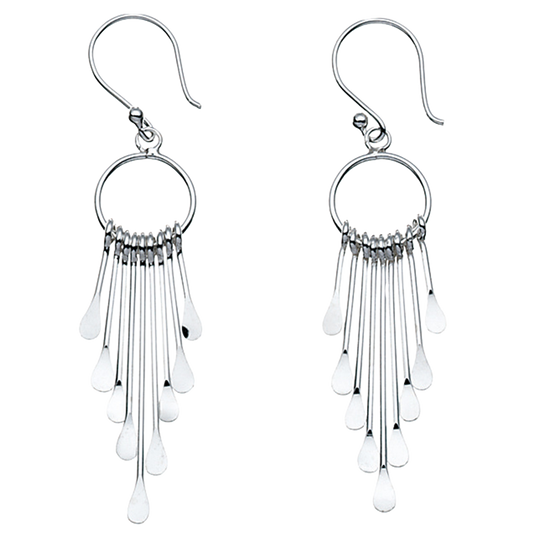 Multi-Stick Drop Earrings on a white background