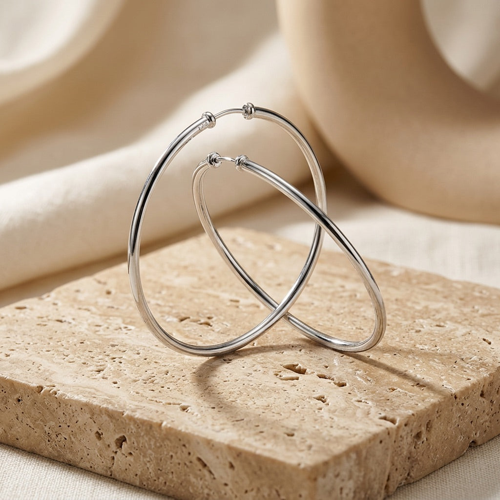 Plain Hoop Earrings