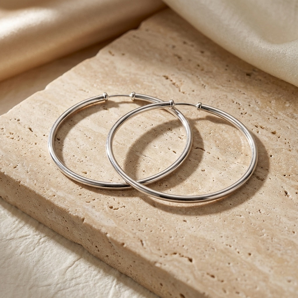 Plain Hoop Earrings