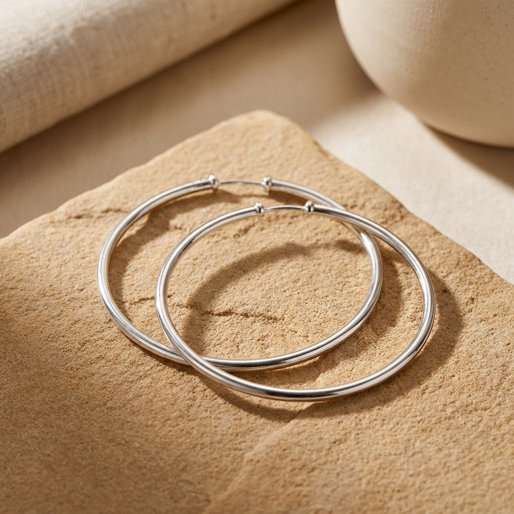 Plain Hoop Earrings