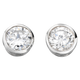 Round Stud Earrings with Cubic Zirconia
