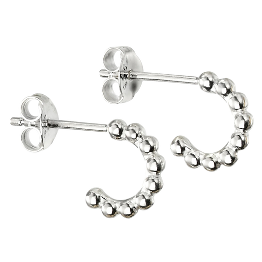 3/4 Ball Hoop Earrings on a white background