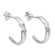 Twist 3/4 Hoop Earrings with Cubic Zirconia