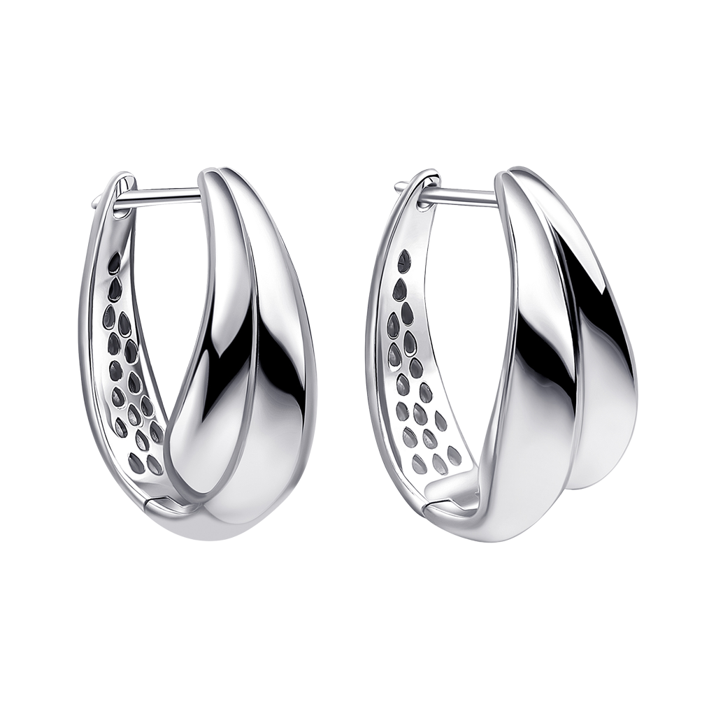 Organic Wave Hoop Earrings