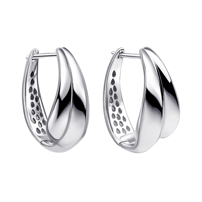 Organic Wave Hoop Earrings