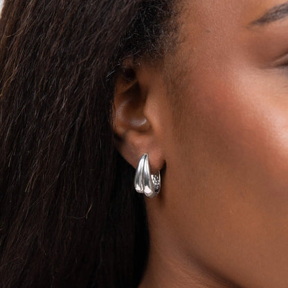 Organic Wave Hoop Earrings