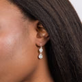 Spray Textured Discs Drop Earrings